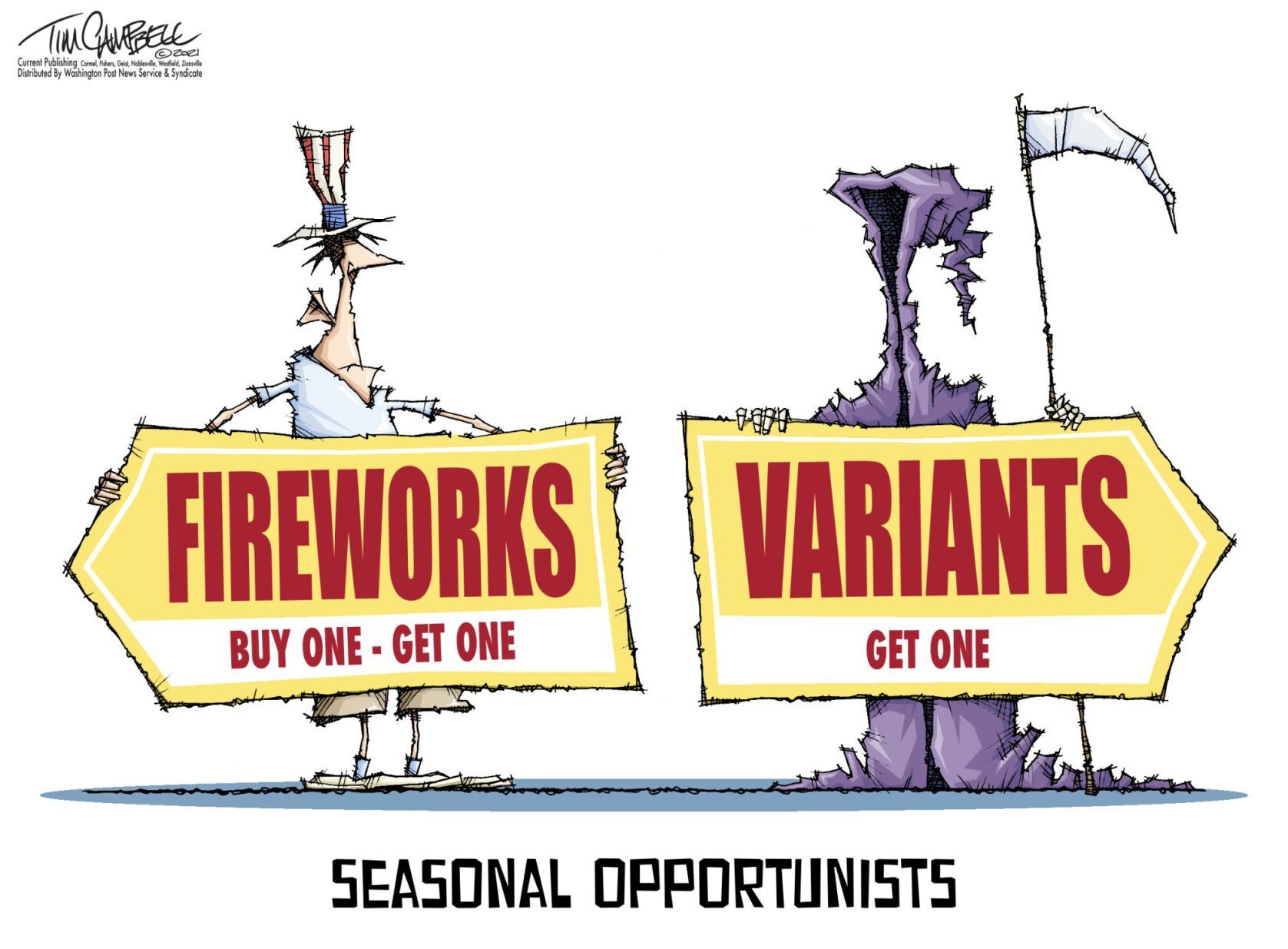 Tim Campbell cartoon